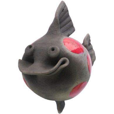 Medium Pottery Smiling Fish