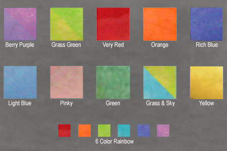 Pallette of glaze colors for Happy Raku Fish