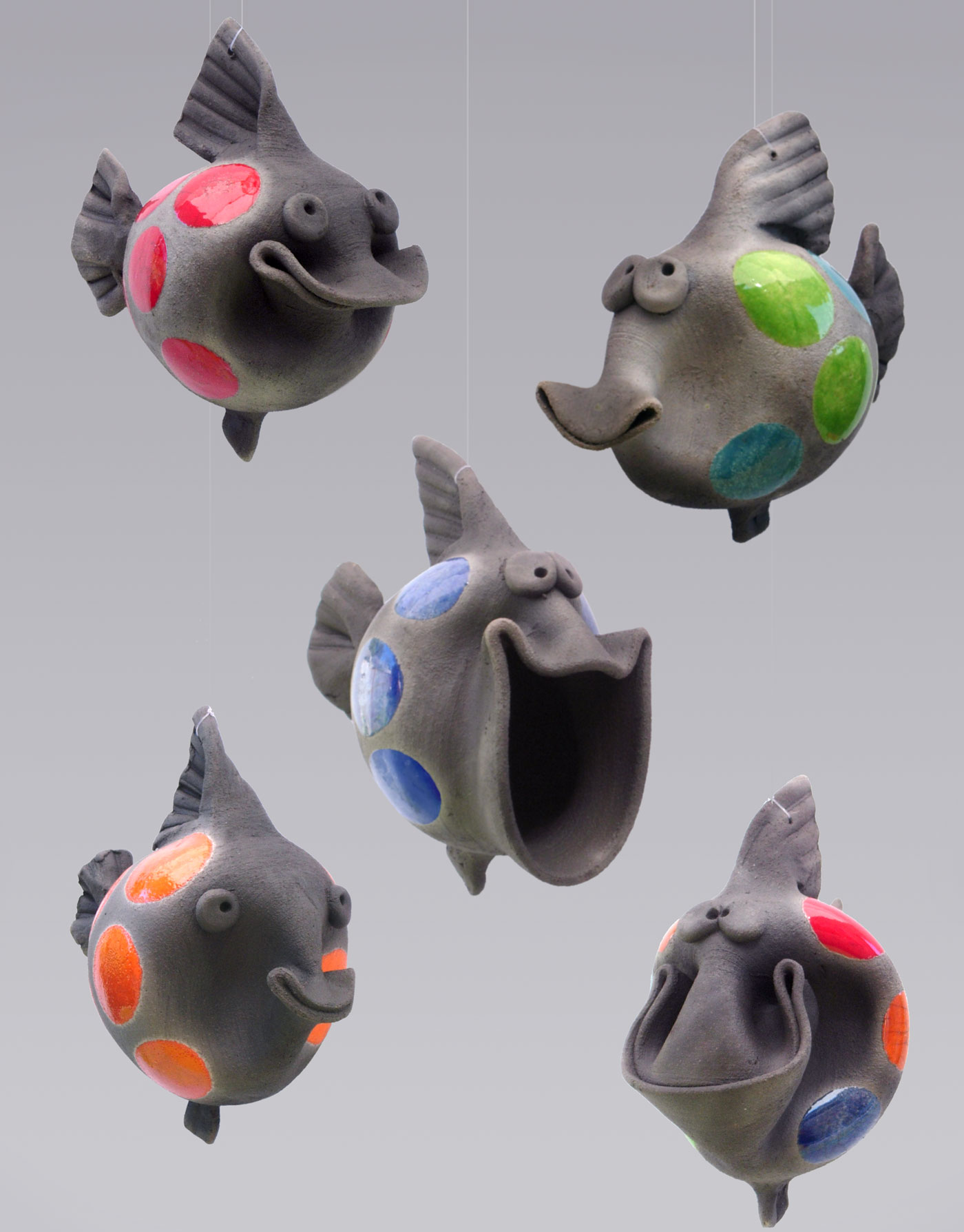 School of Raku Ceramic Fish